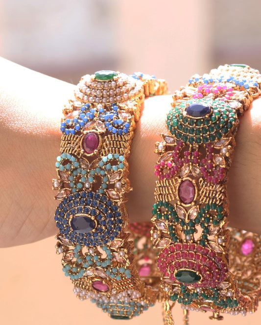 Luxury Navratan Bangles - Riwaaj