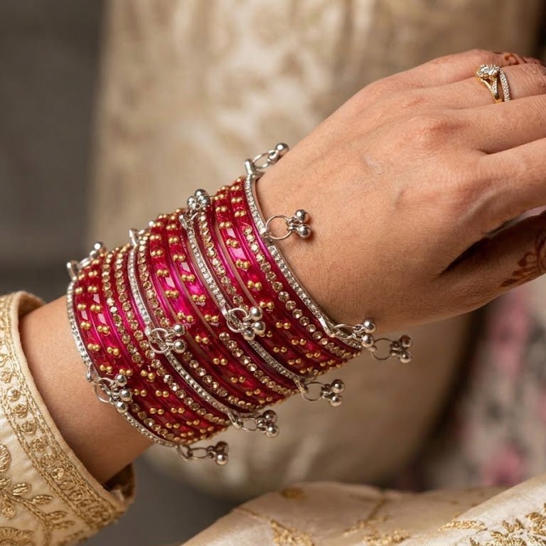 Kashmiri Ghungroo & Red Glass Chooriyan - Riwaaj