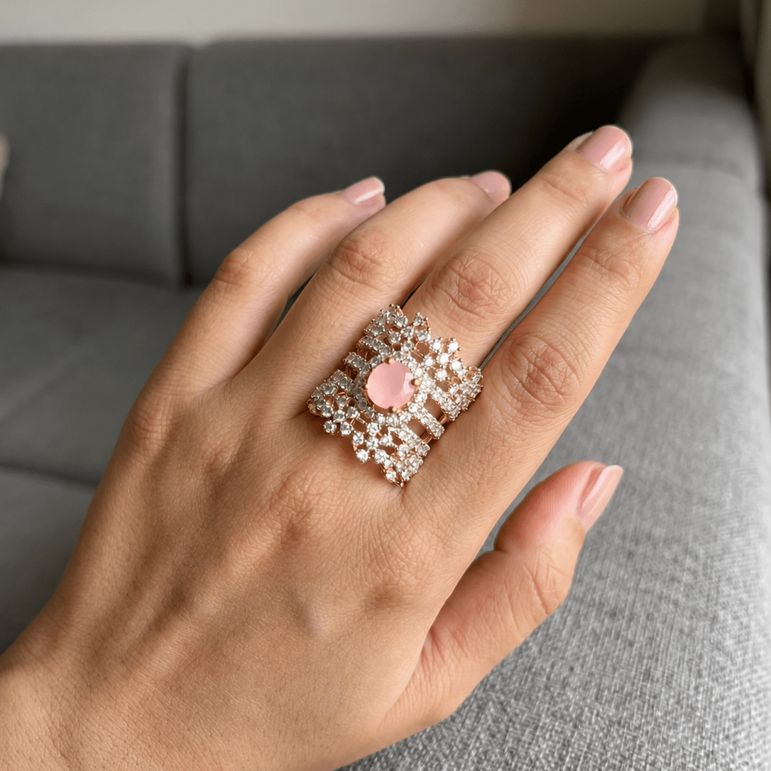 Handcrafted 22k Gold Statement Skyline Band Ring - Riwaaj