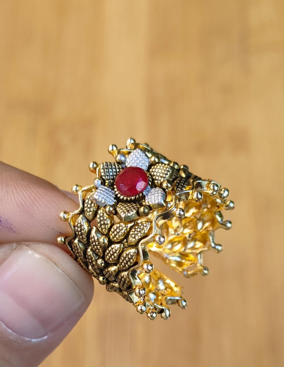 Antique Look Rajwadi Openable Ring - Riwaaj