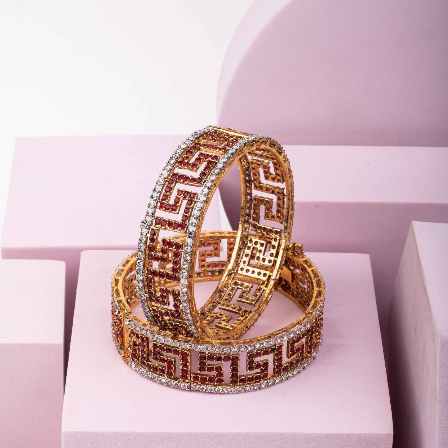 VICTORIAN RUBY BANGLE BROAD - Riwaaj
