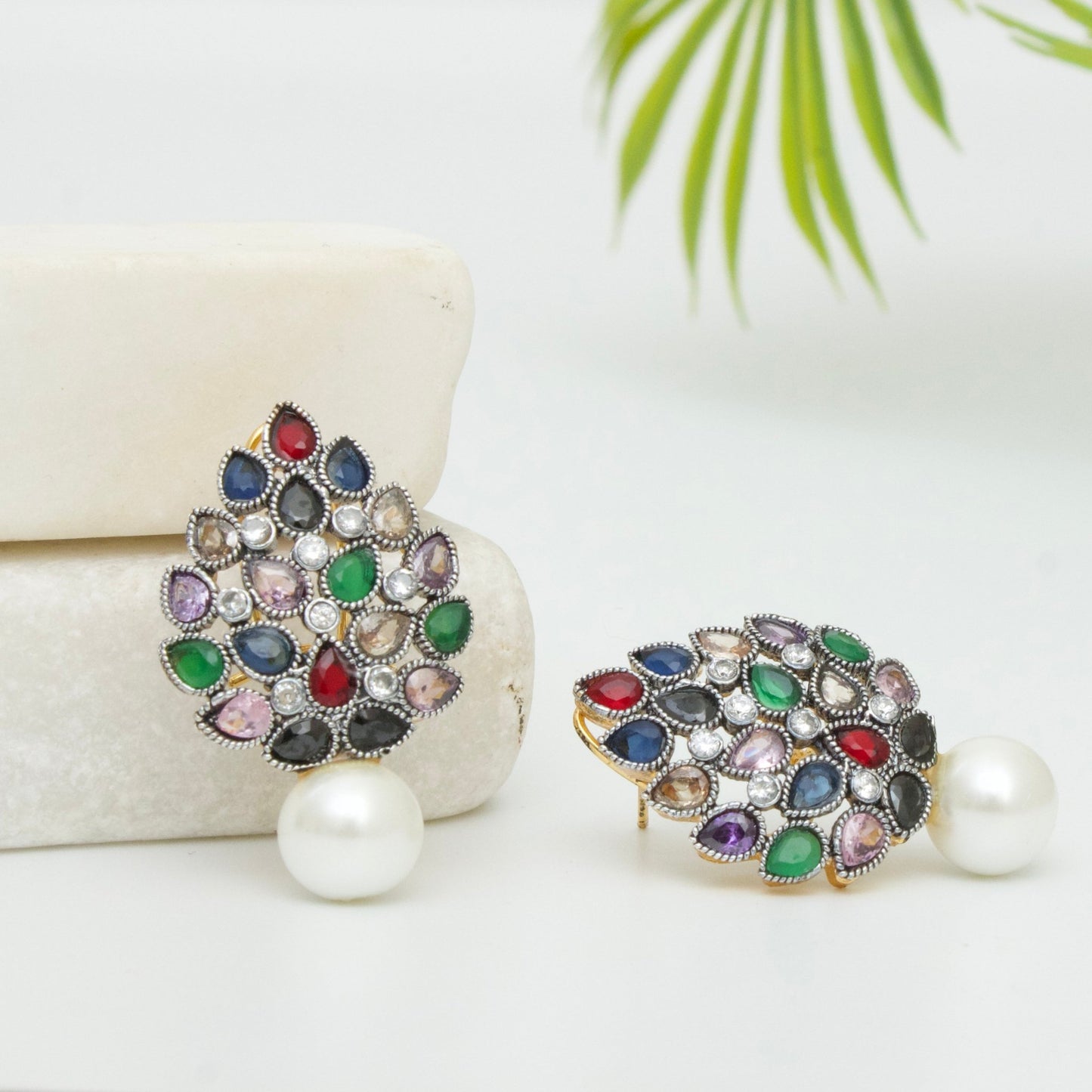 Multi Pearl Studs - Riwaaj