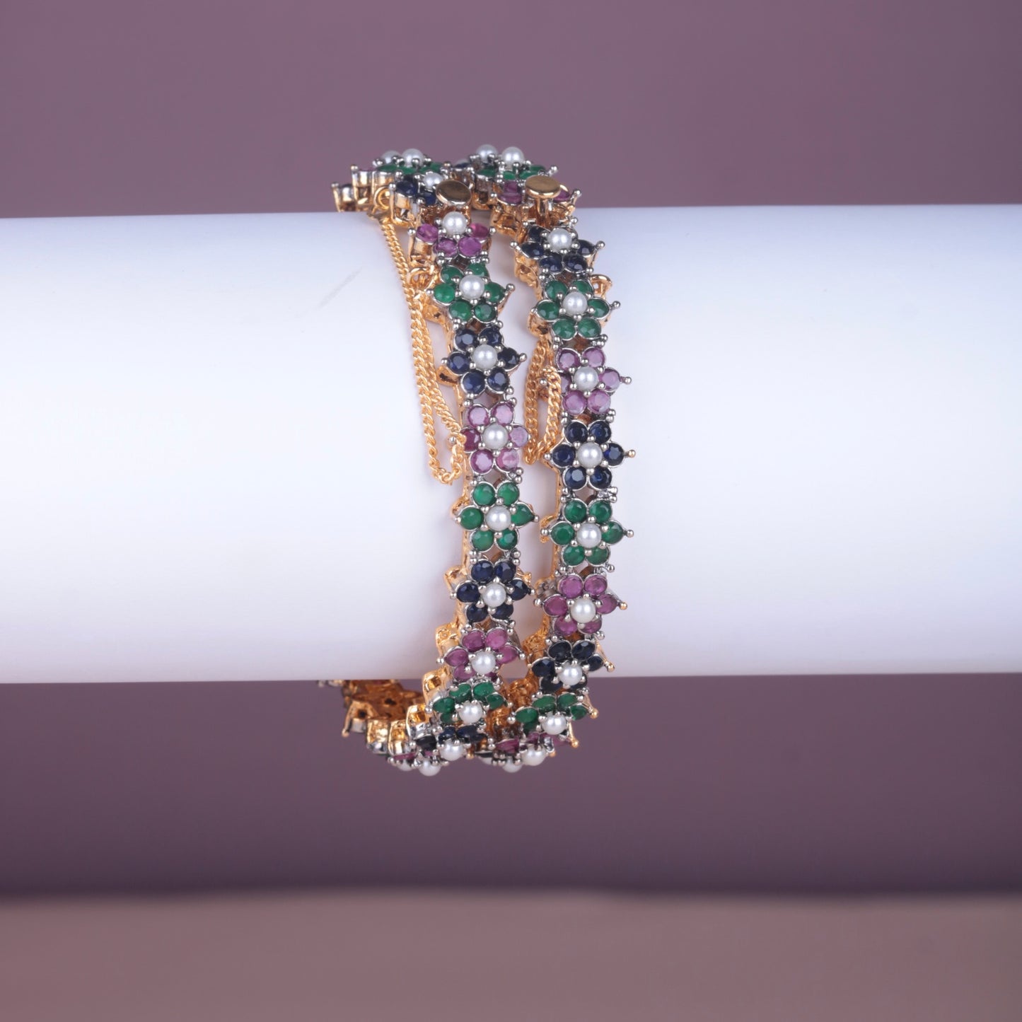 Premium Zirconia Flower Bangle