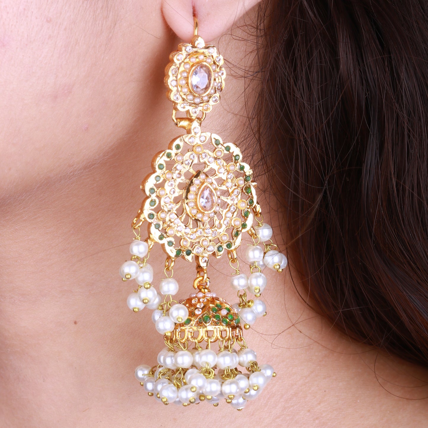 Heirloom Kundan Chandbalis