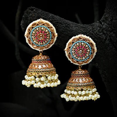 Royal Meenakari Jhumkas - Riwaaj