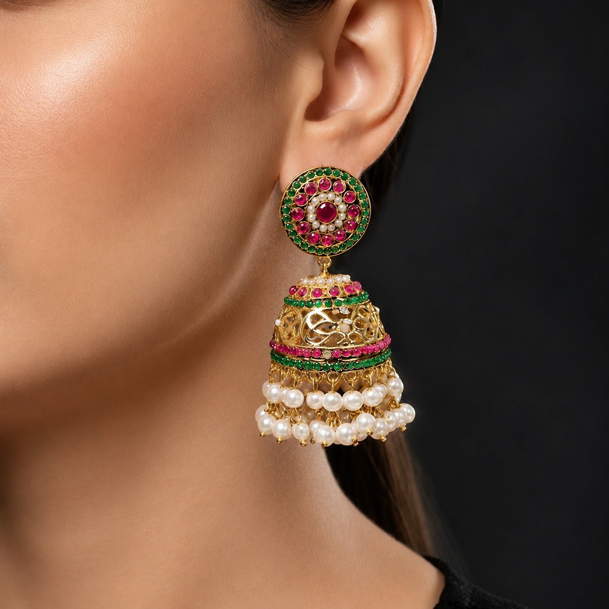 Shahi Pearl Jhumka - Riwaaj