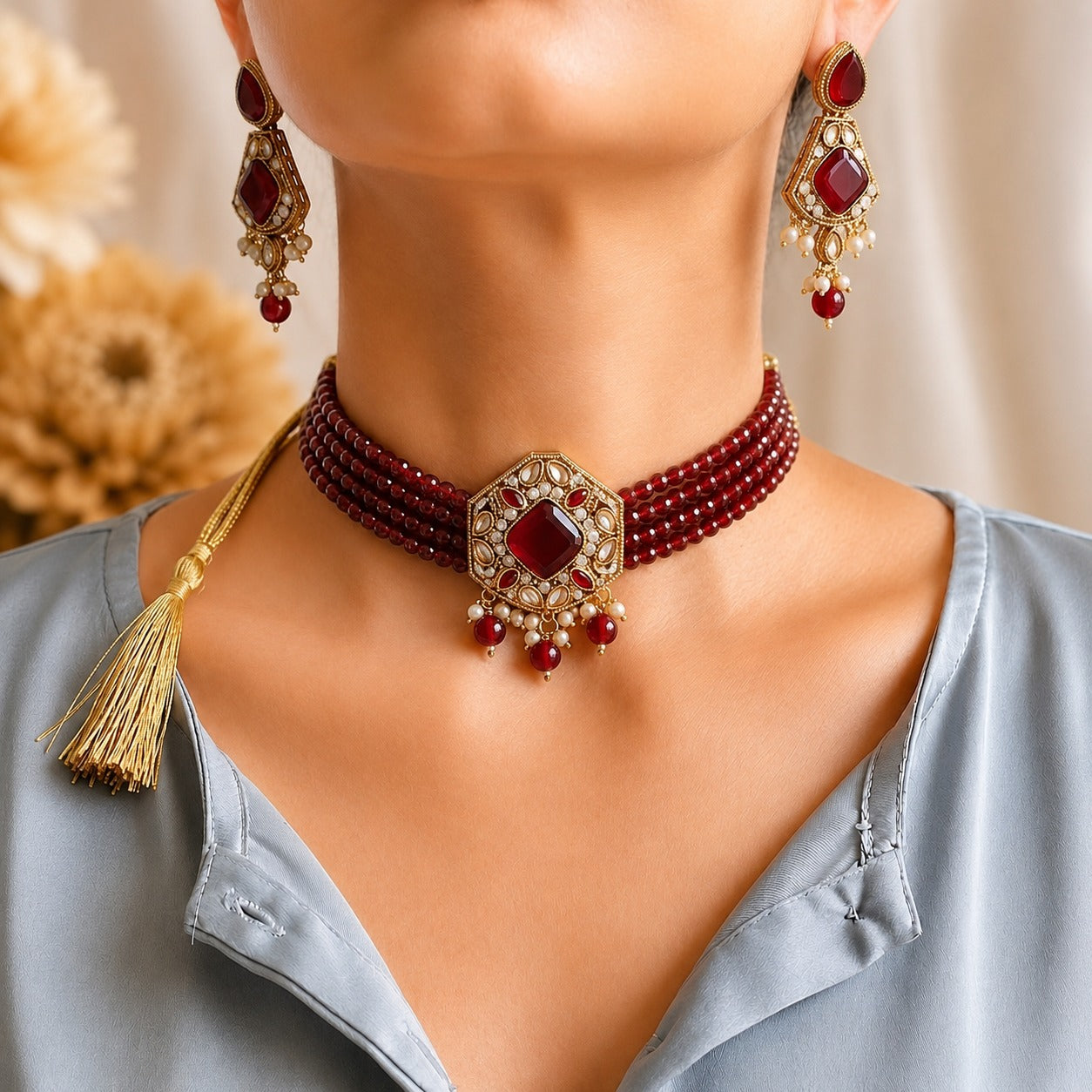 Zeenat Classic Choker Set
