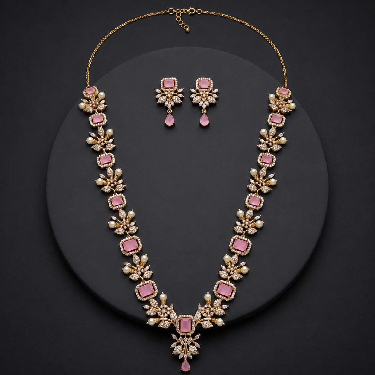 Floral Necklace & Earrings Set