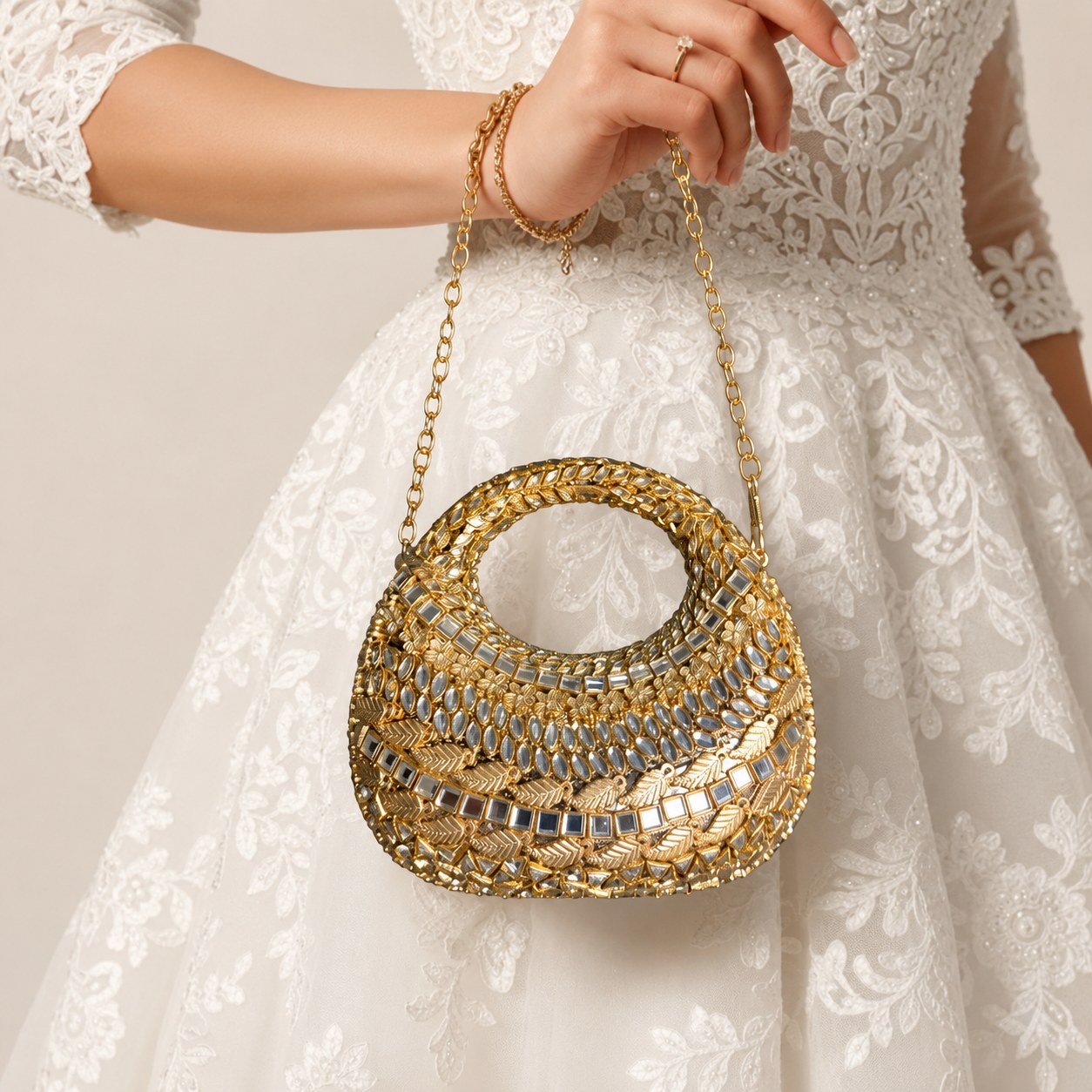 The Enchanted Garden Clutch – Antique Handcrafted Evening Bag