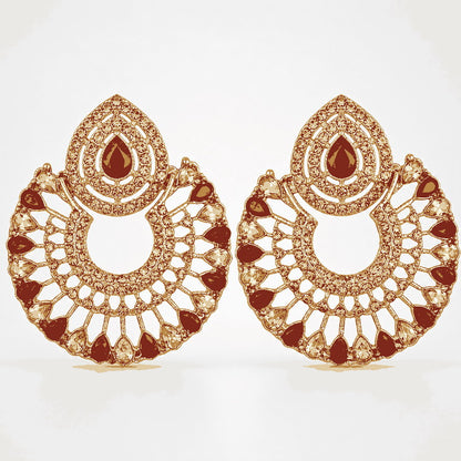 Silver Moon Drop Stud Earrings