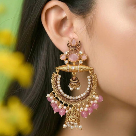 Festive Moon Jhumkas