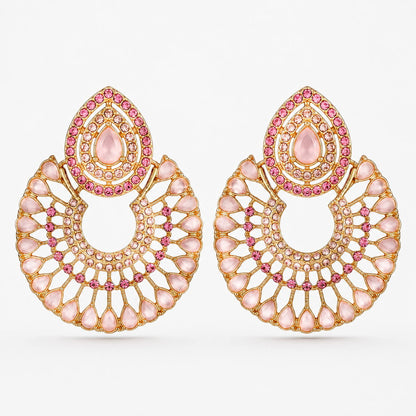 Silver Moon Drop Stud Earrings