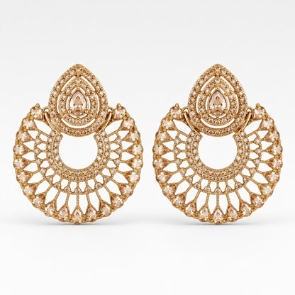 Silver Moon Drop Stud Earrings