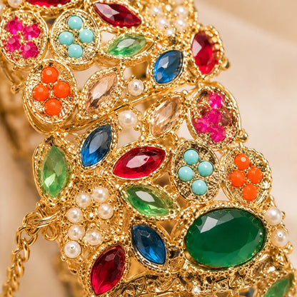 Close-up of Riwaaj multicolour stone bangles