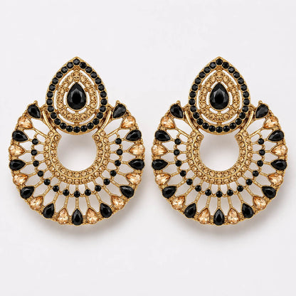 Silver Moon Drop Stud Earrings