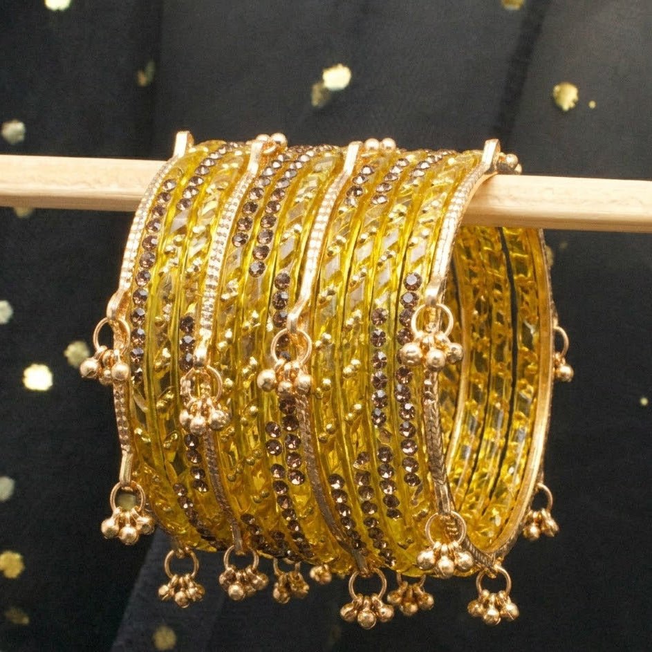 Kashmiri Ghungroo & Yellow Glass Chooriyan - Riwaaj