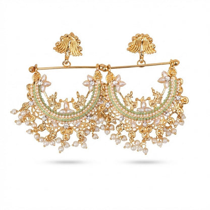 Designer - Crafted Half - Cut Peacock Earrings - Riwaaj