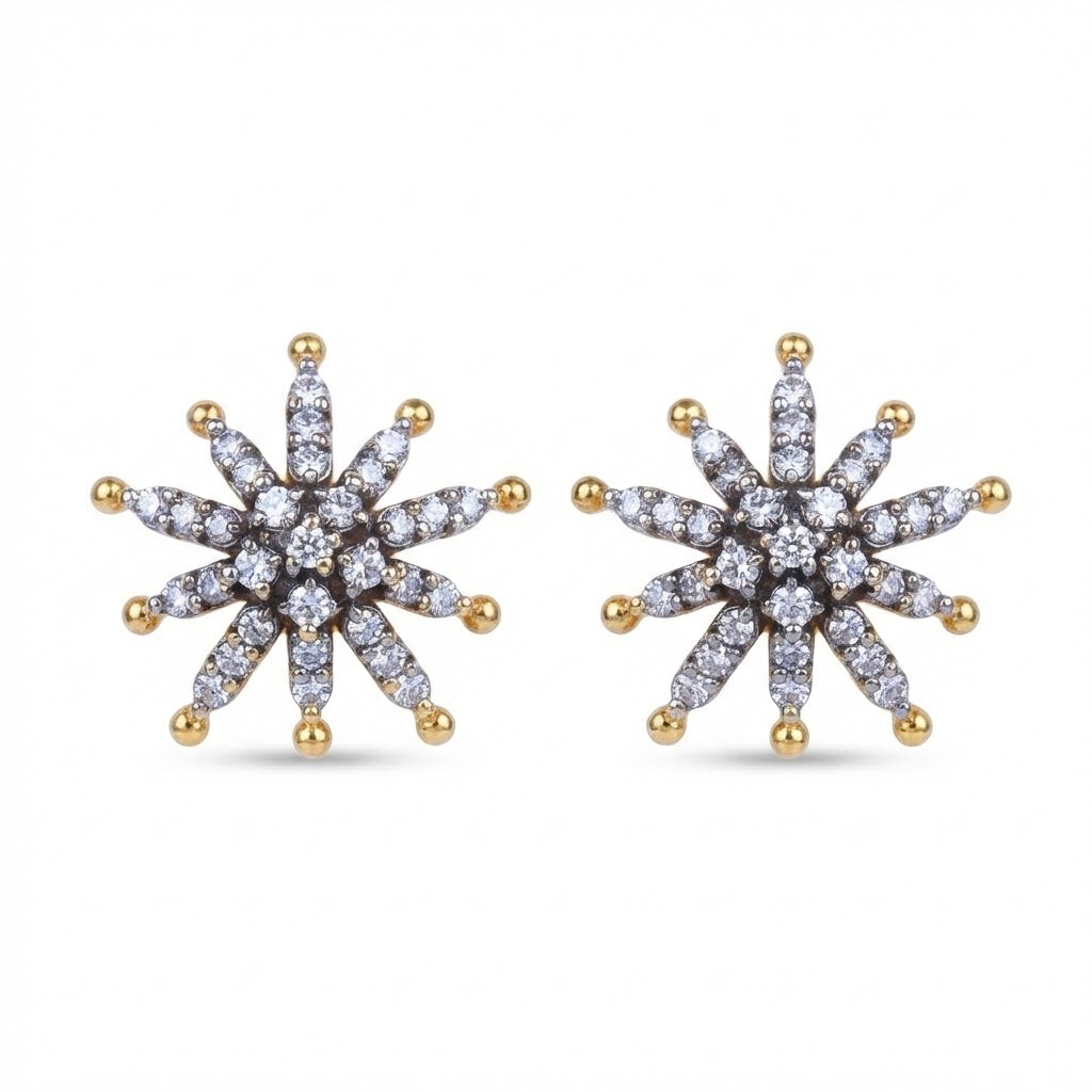 Rhinestone Flower Studs