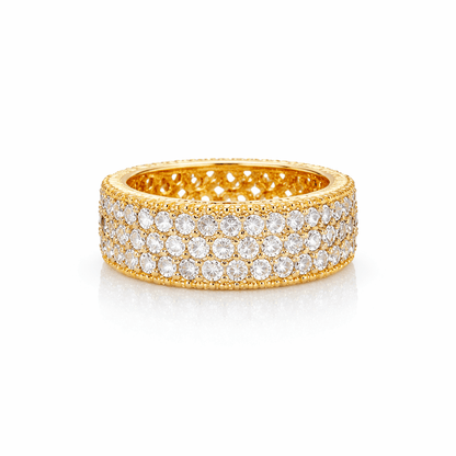 Handcrafted Zirconia Statement Ring | 22K Gold Plated - Riwaaj