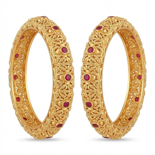 Gold Plated Openable Ruby Heritage Duo