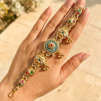 Zara Gold Chain Bracelet – 22K Handmade Adjustable Indian Bracelet