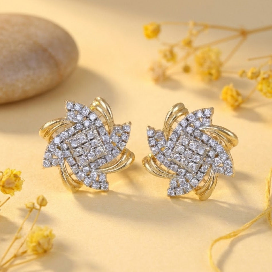 Radiant Zirconia Blossom Studs