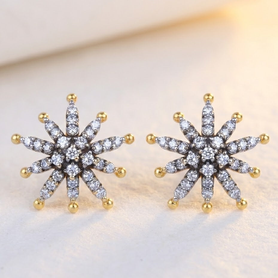Rhinestone Flower Studs