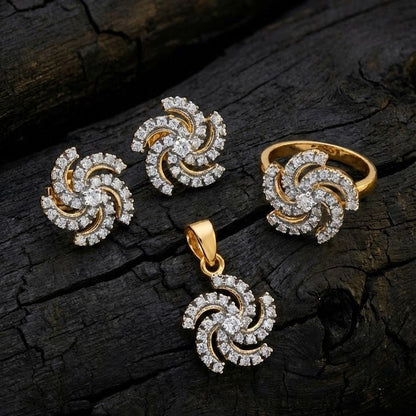 Royal Zirconia Locket Set - Riwaaj