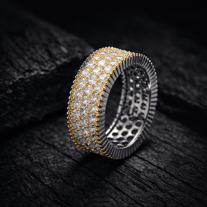 Handcrafted Zirconia Statement Ring | 22K Gold Plated - Riwaaj