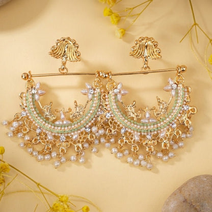 Designer - Crafted Half - Cut Peacock Earrings - Riwaaj