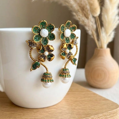 Secret Garden Floral Cascade Earring - Riwaaj