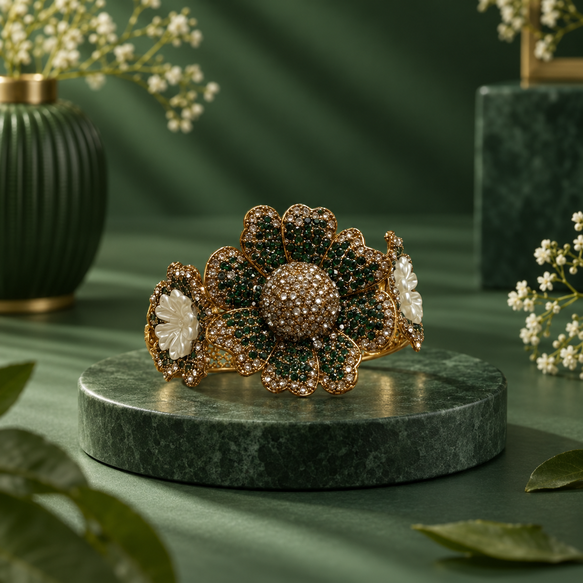 Gulnaar Floral Statement Bangle