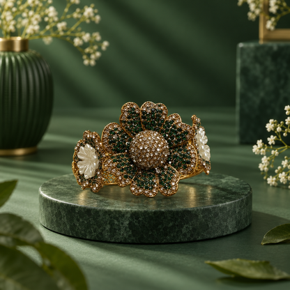 Gulnaar Floral Statement Bangle