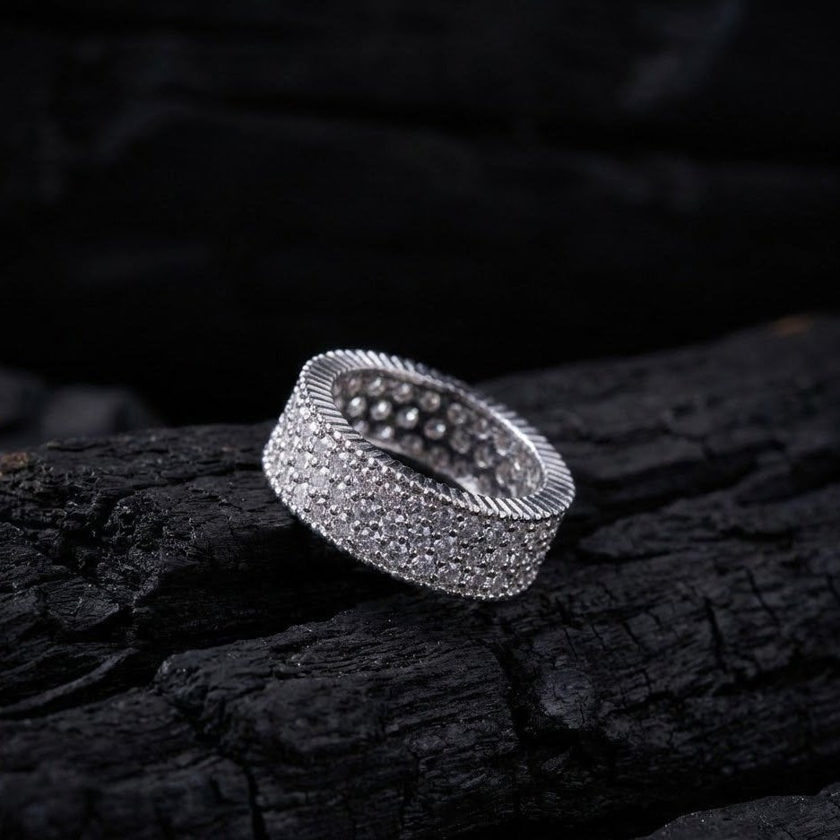 Handcrafted Zirconia Statement Ring | 22K Gold Plated - Riwaaj