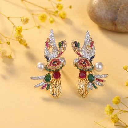 Elegant Parrot Earring - Riwaaj