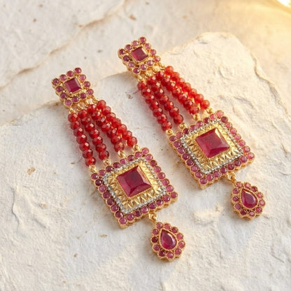Tribal Rectangular Earrings