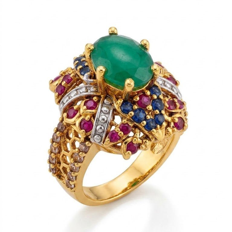 Handcrafted 22k Gold Statement Cluster - Riwaaj