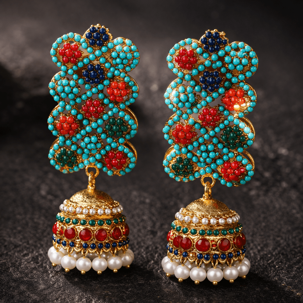 Naurattan Jhumka Pair - Riwaaj