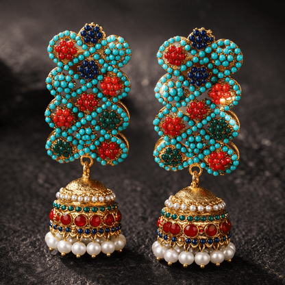 Naurattan Jhumka Pair - Riwaaj