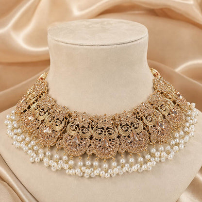 Noor-e-Sahar Champagne bridal jewellery 05