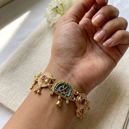 Mehr Gold Chain Bracelet – 22K Handmade Adjustable Indian Bracelet - Riwaaj