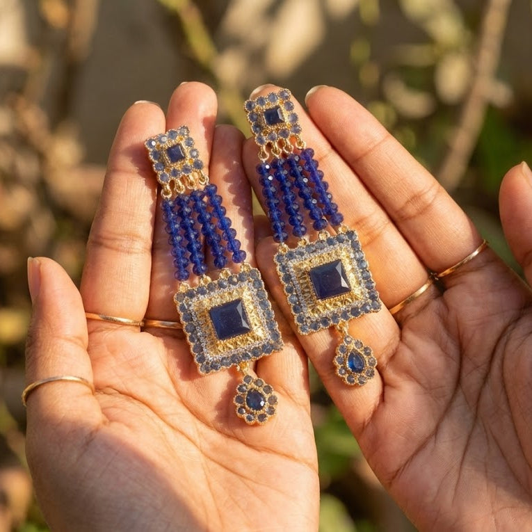 Tribal Rectangular Earrings