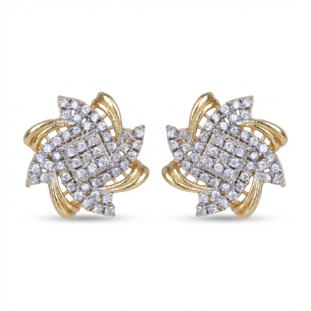 Radiant Zirconia Blossom Studs