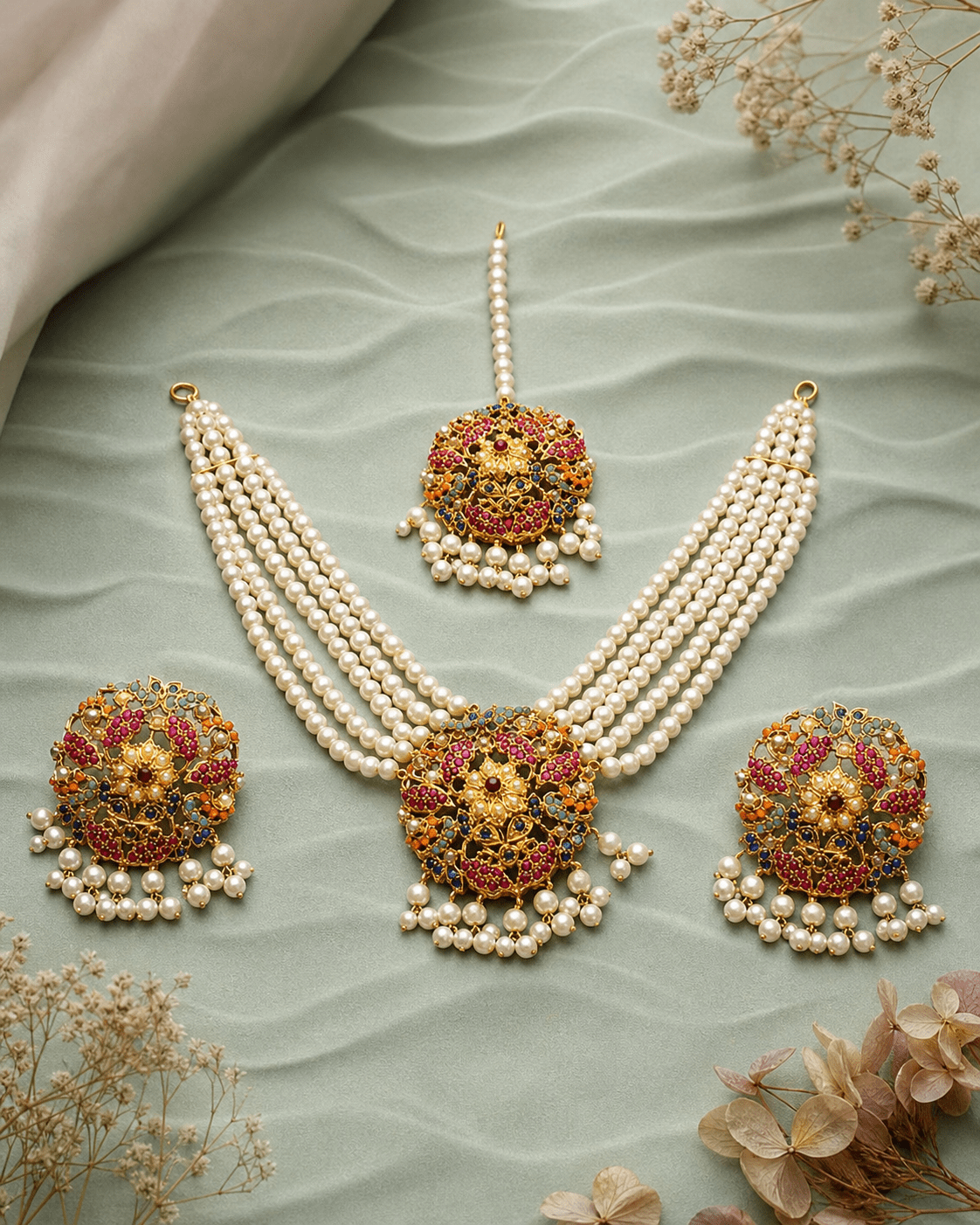 Rangrez Pearl Choker Set - Riwaaj