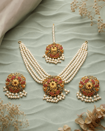 Rangrez Pearl Choker Set - Riwaaj