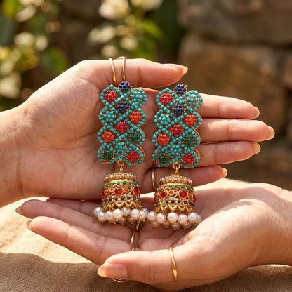 Naurattan Jhumka Pair - Riwaaj