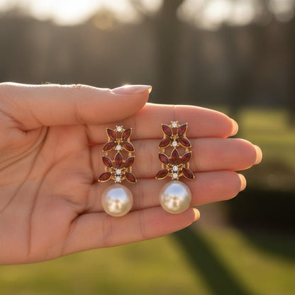 Pearl Flare Studs - Riwaaj