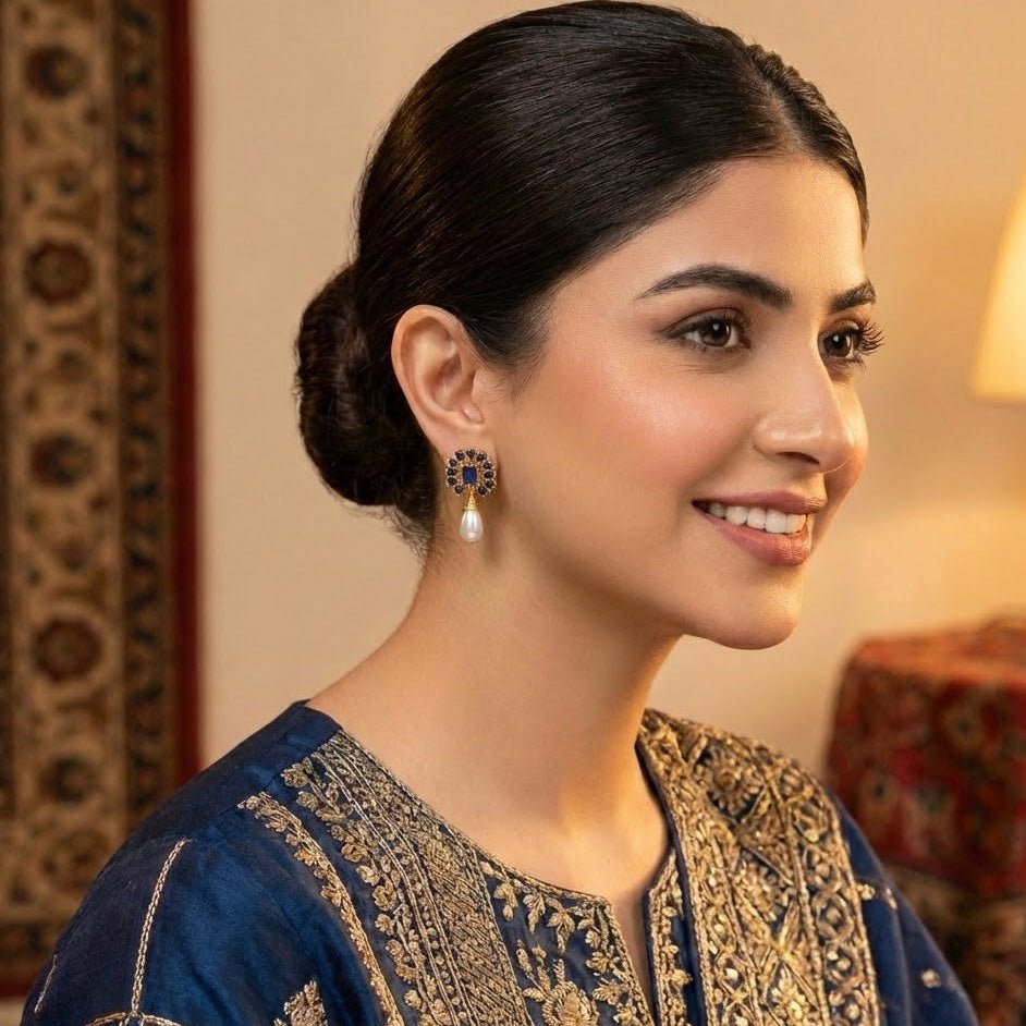 Exquisite Pearl Studs - Riwaaj
