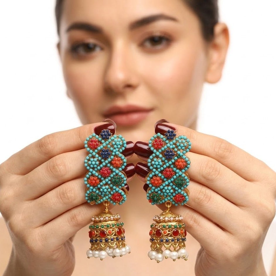 Naurattan Jhumka Pair - Riwaaj