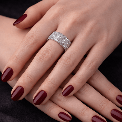 Handcrafted Zirconia Statement Ring | 22K Gold Plated - Riwaaj